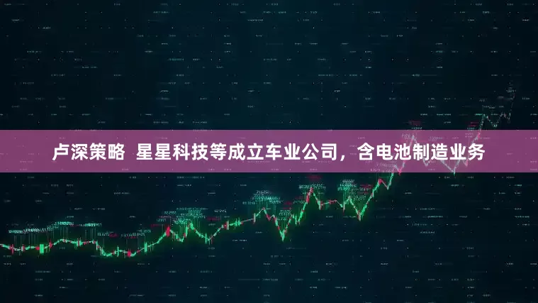 卢深策略  星星科技等成立车业公司，含电池制造业务