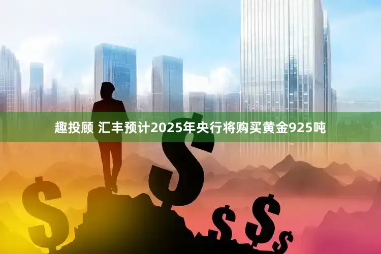 趣投顾 汇丰预计2025年央行将购买黄金925吨