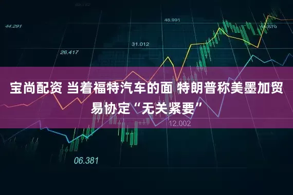 宝尚配资 当着福特汽车的面 特朗普称美墨加贸易协定“无关紧要”
